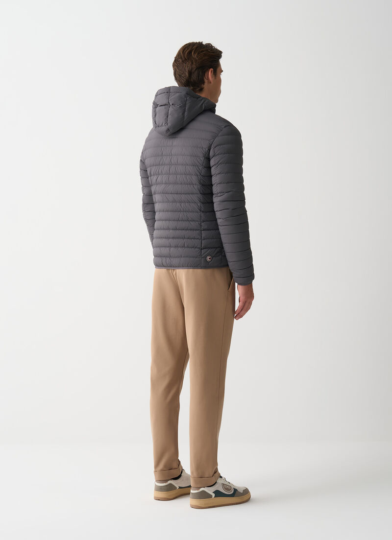 Light down jacket with hood