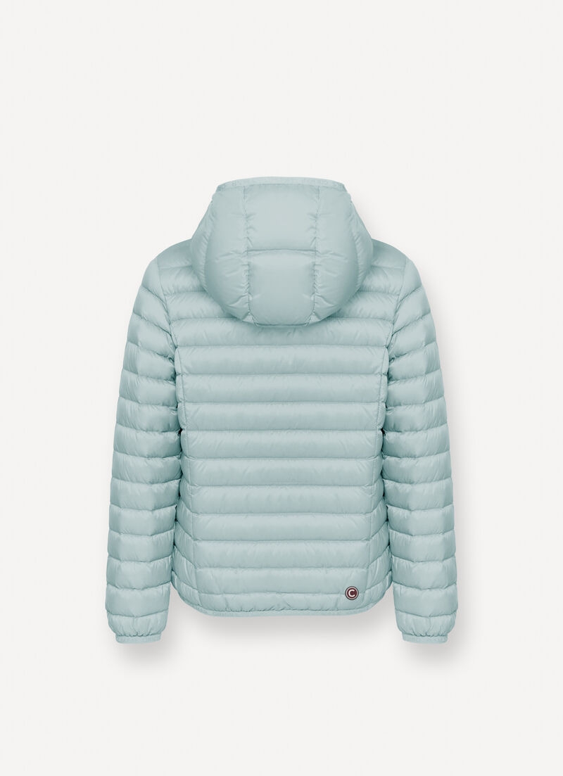 Short hooded down jacket