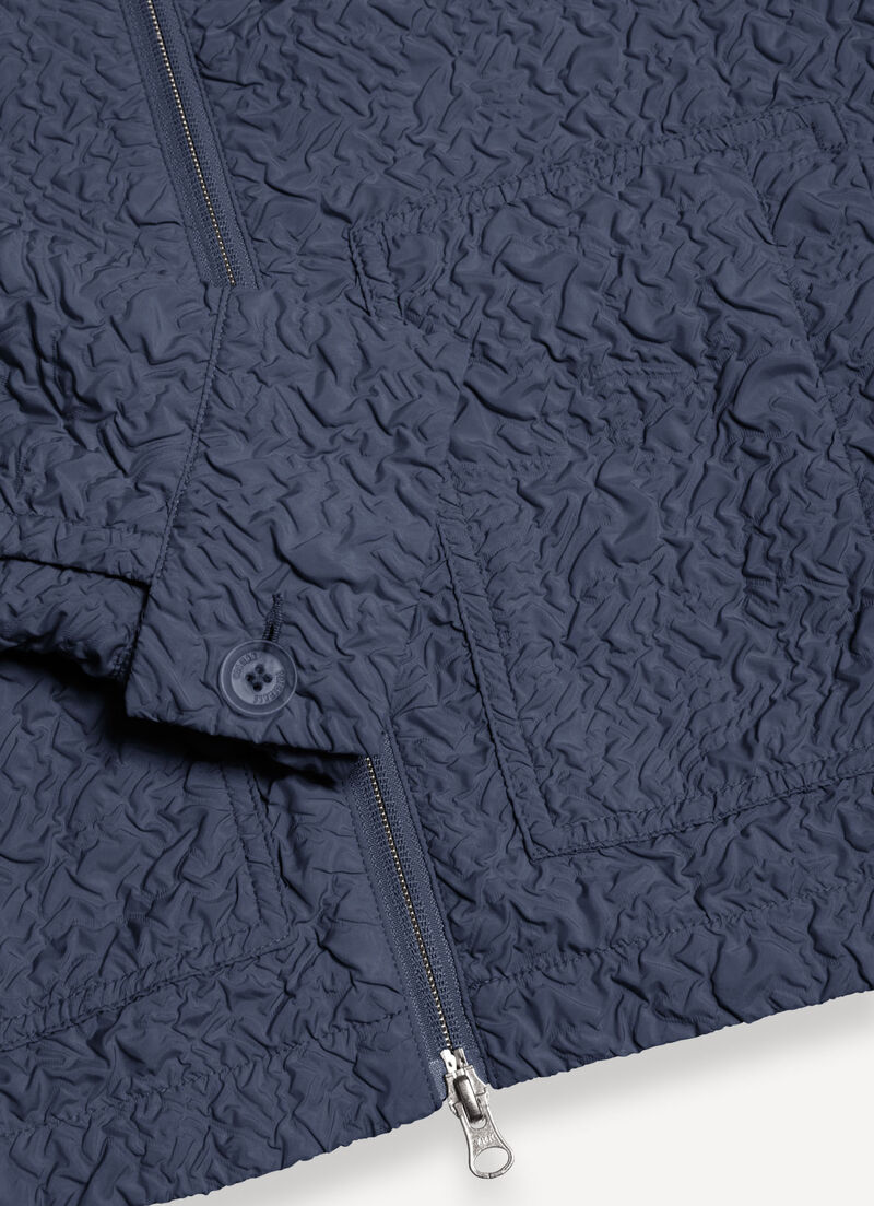 Embossed hooded jacket