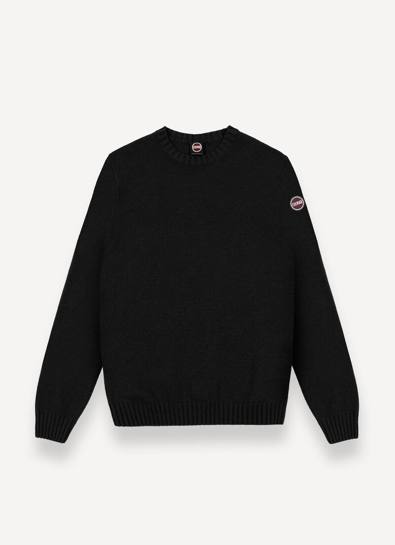 Branded wool pullover