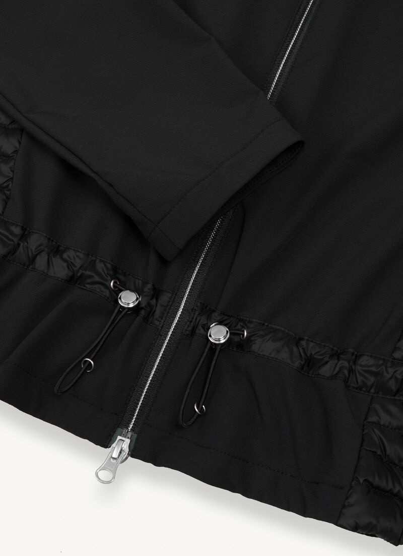 Short jacket with drawstring waist