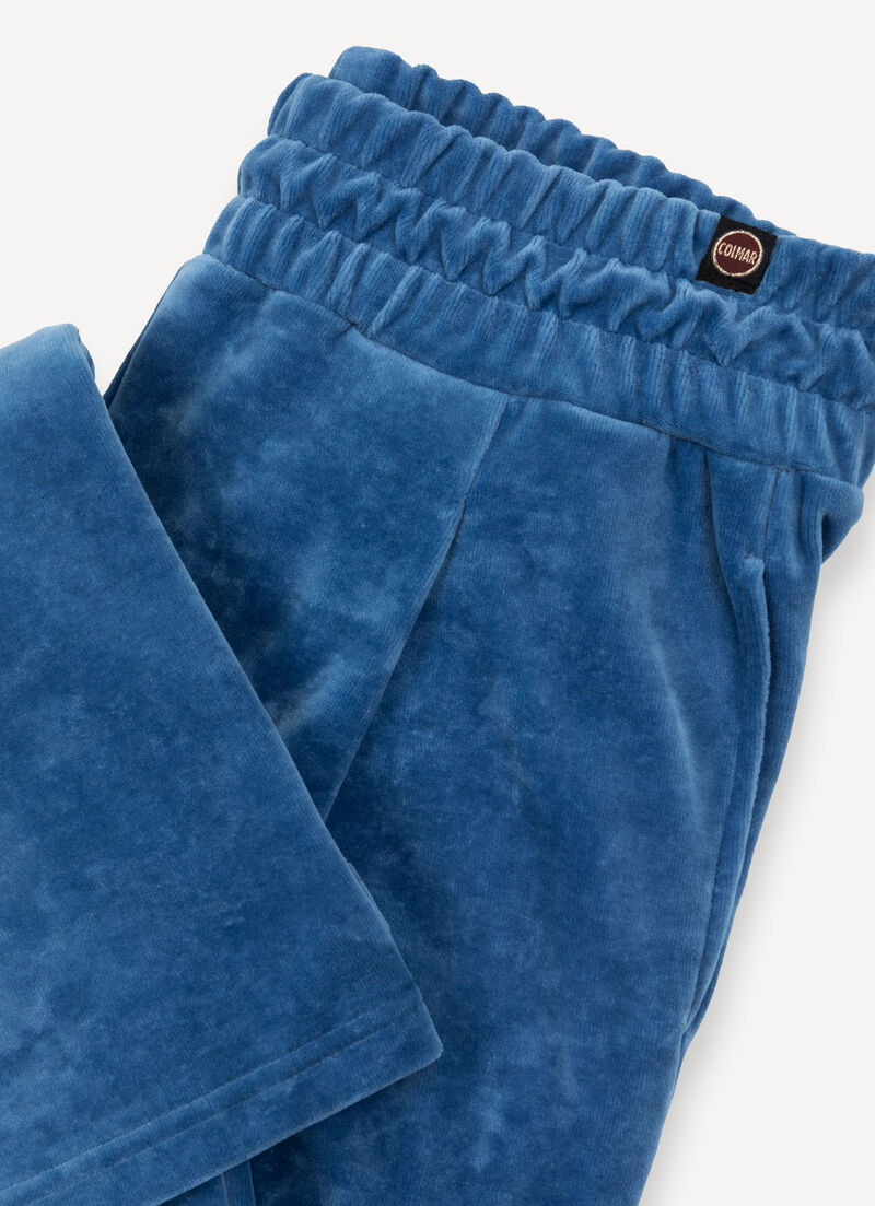 Velvet palazzo trousers