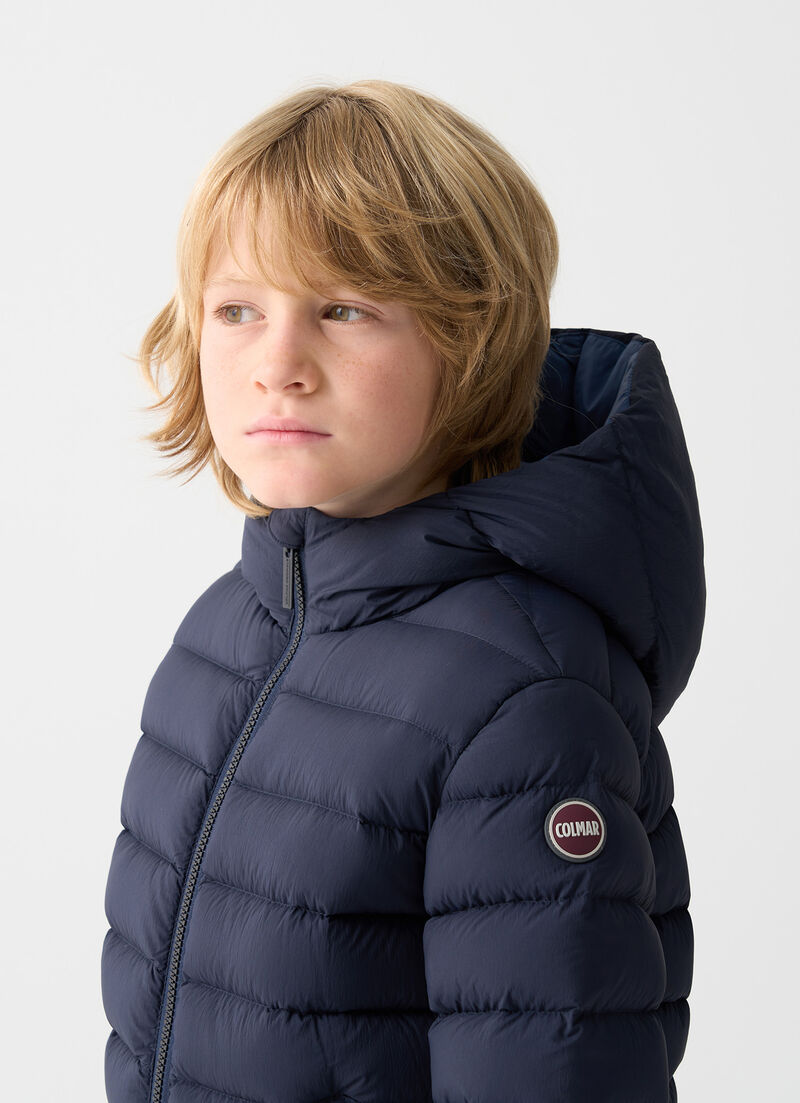 Hooded down jacket