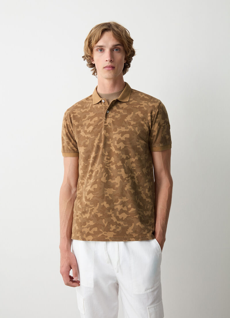 Camouflage polo-shirt