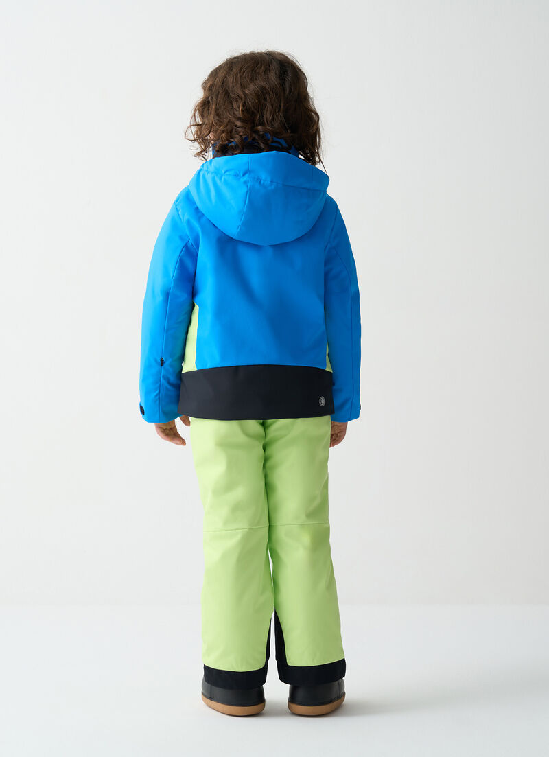 Boy's colour-block ski jacket