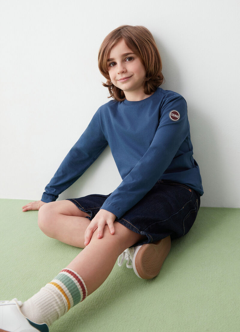 Men’s T-shirt with long sleeves in cotton jersey