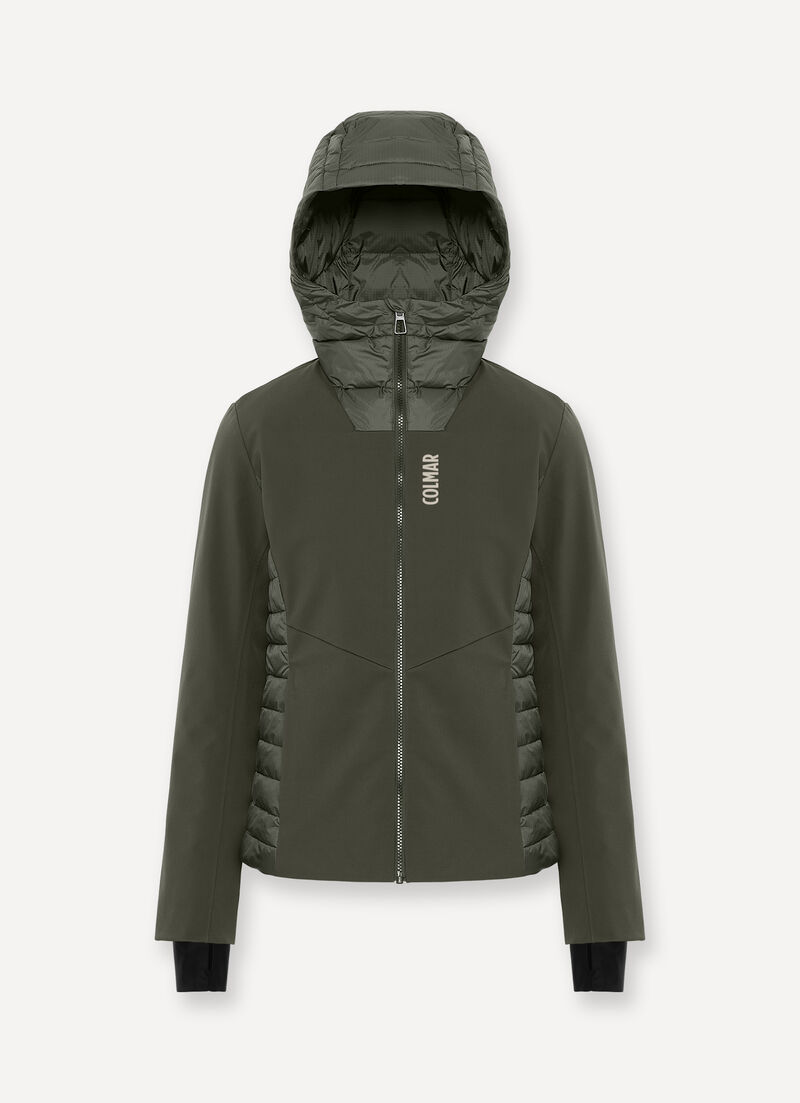 Two-fabric ski jacket