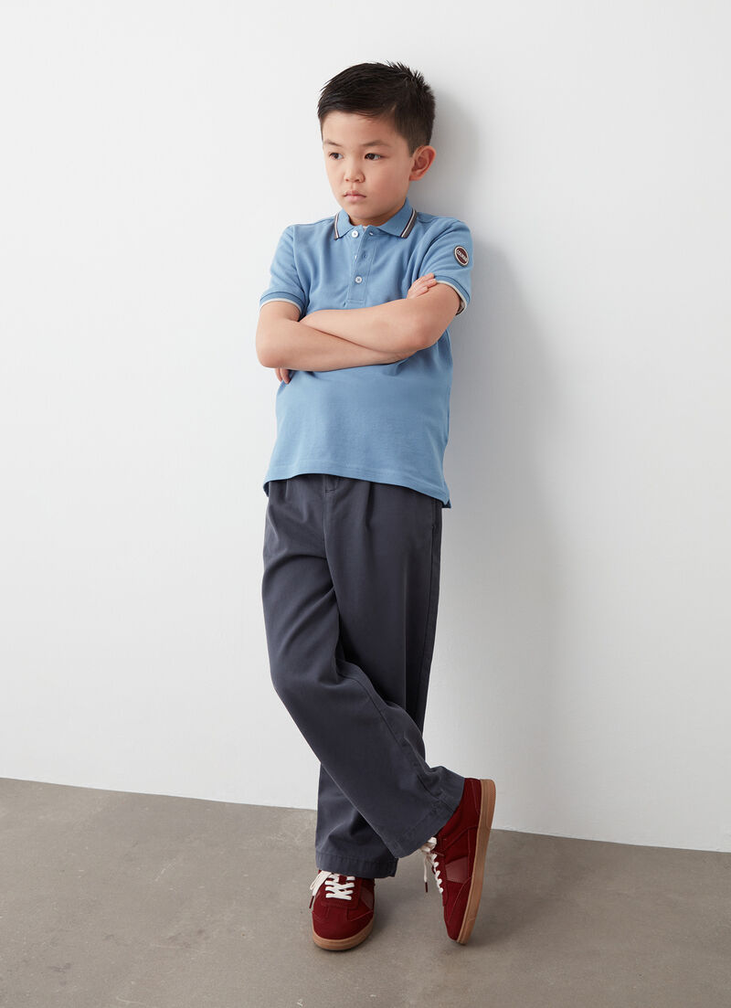 Cotton piqué polo-shirt