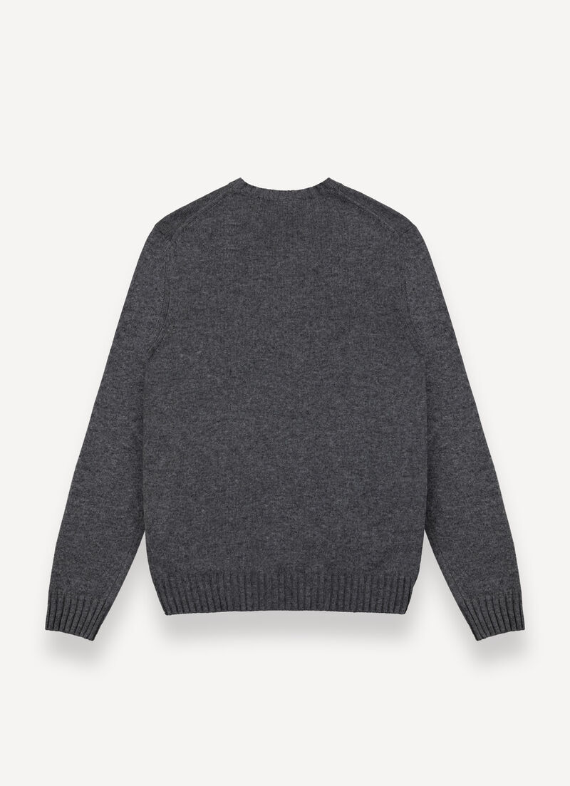 Branded wool pullover