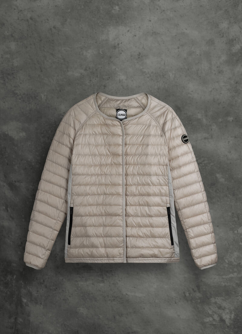 Plain-coloured quilted jacket