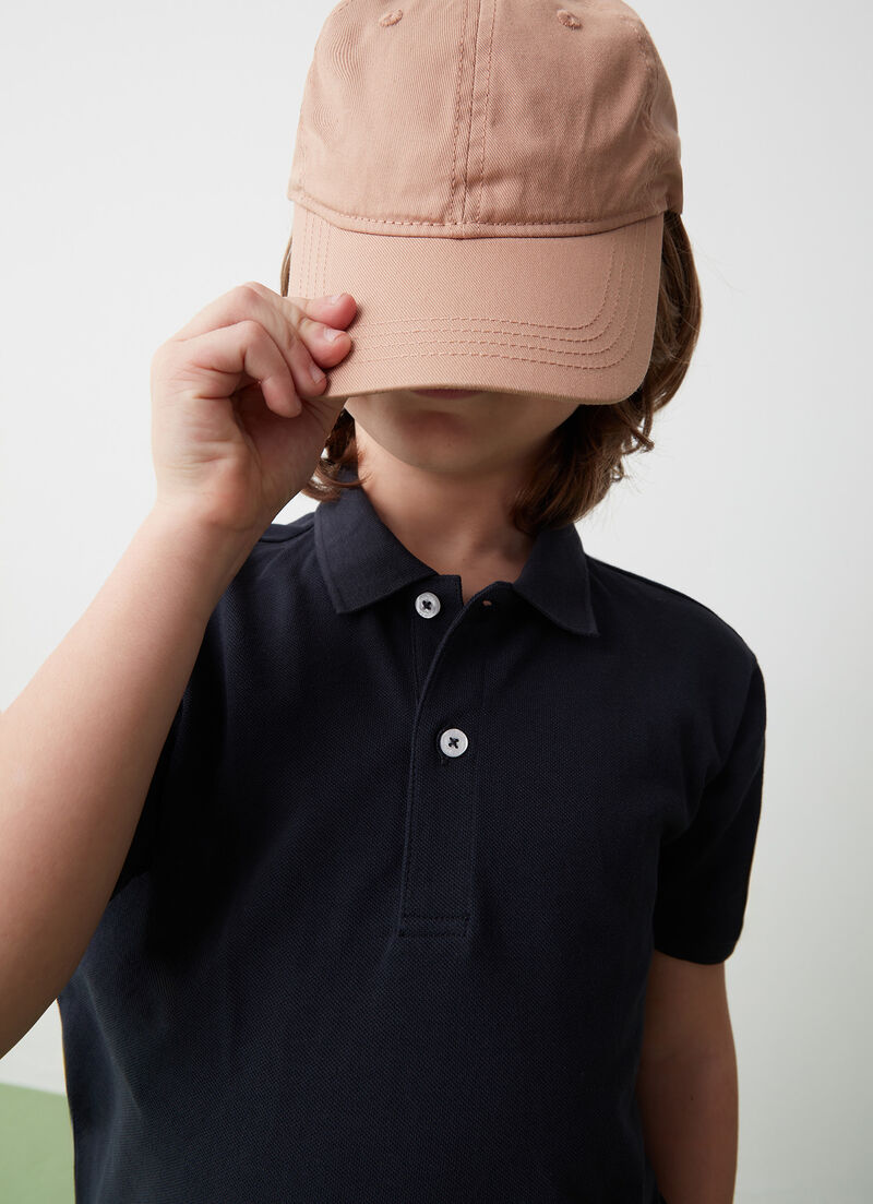 Cotton piqué polo shirt