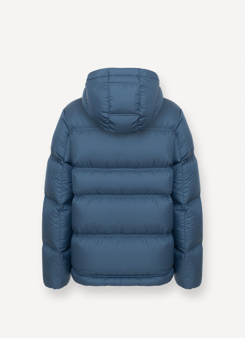 Puffy down jacket with hood
