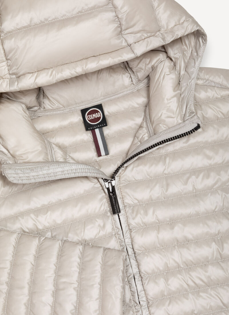 Light down jacket with hood