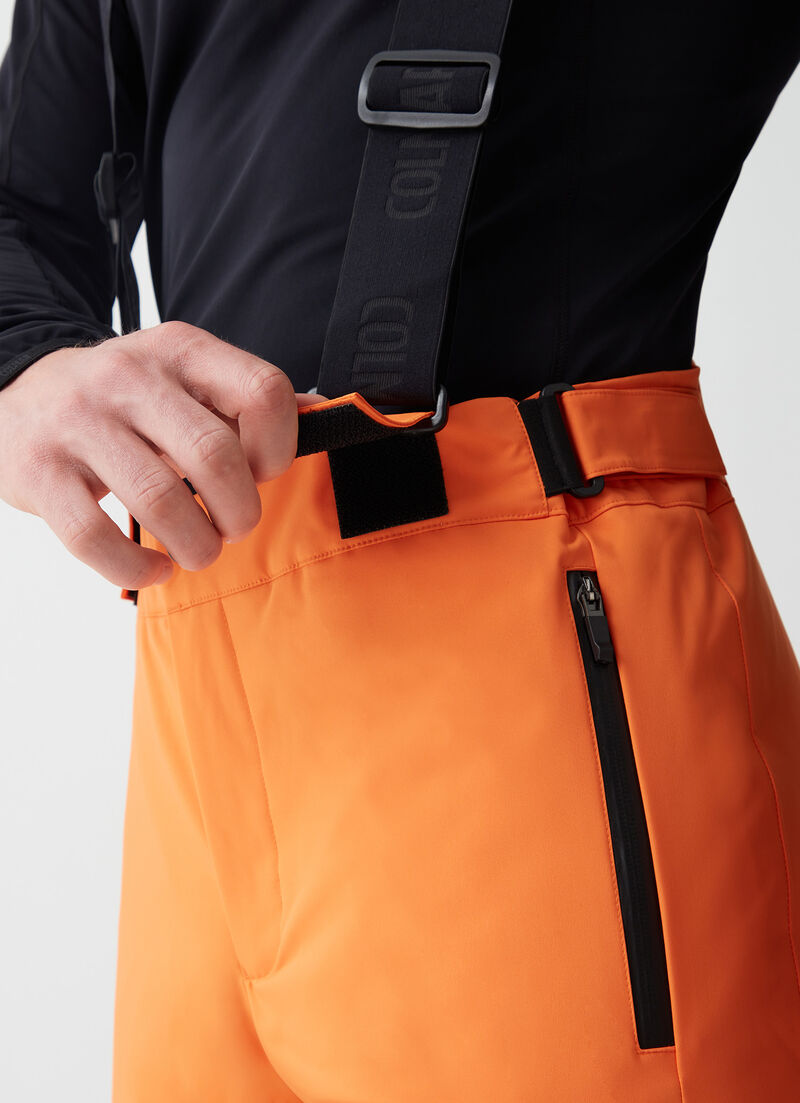 Slim-fit padded ski salopettes