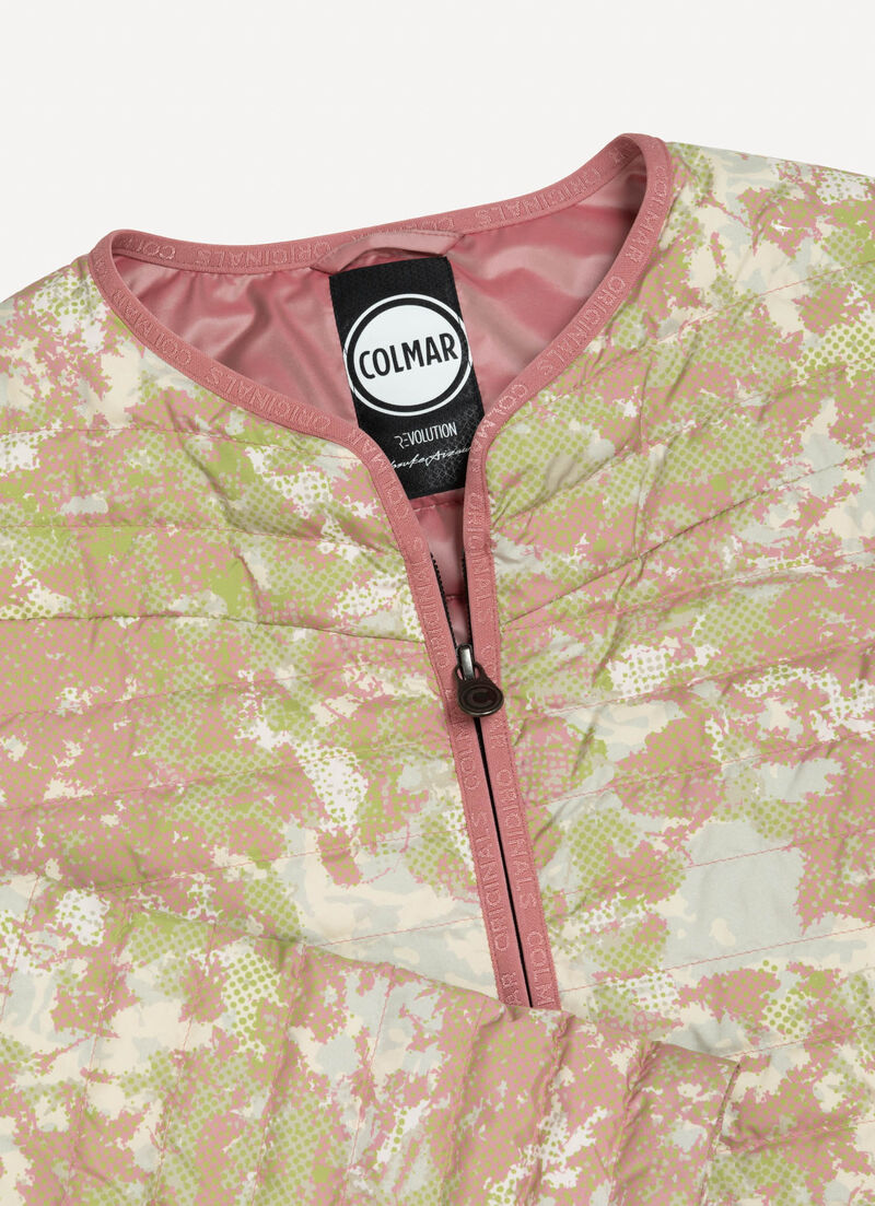 Pixelated camouflage down jacket