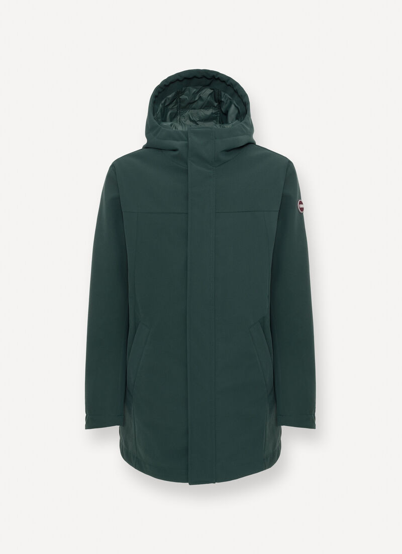 Long waterproof padded jacket