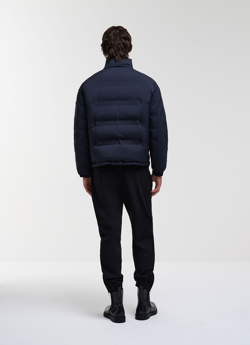 Matte down jacket with diagonal design