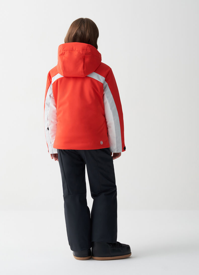 Girl's colour-block ski jacket