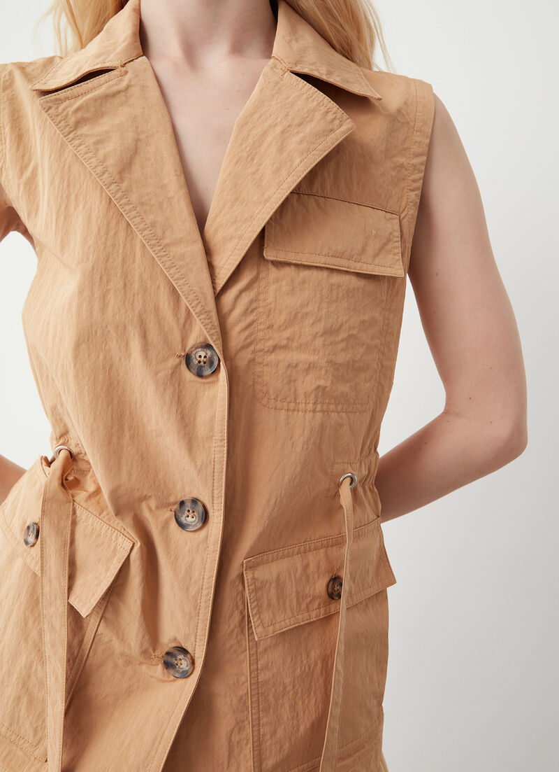 Cotton safari vest