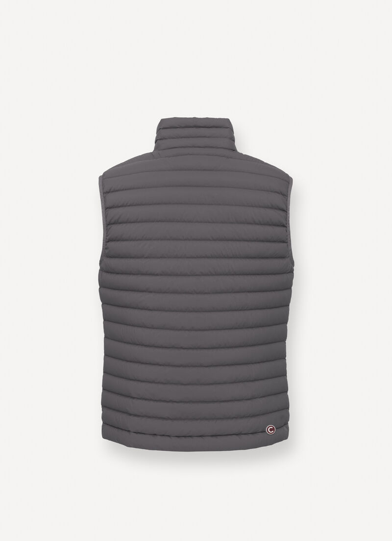 Light down vest with drawstring