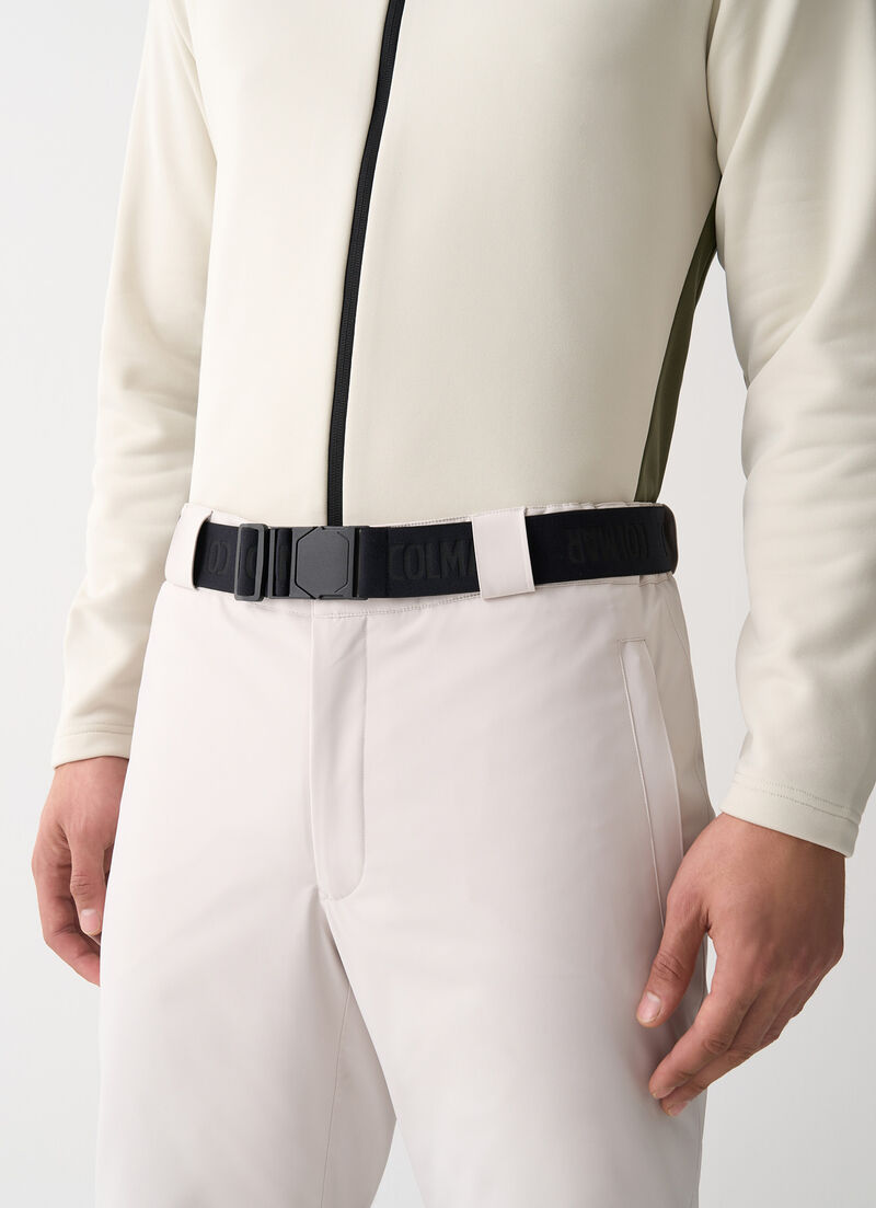 Padded ski pants with belt