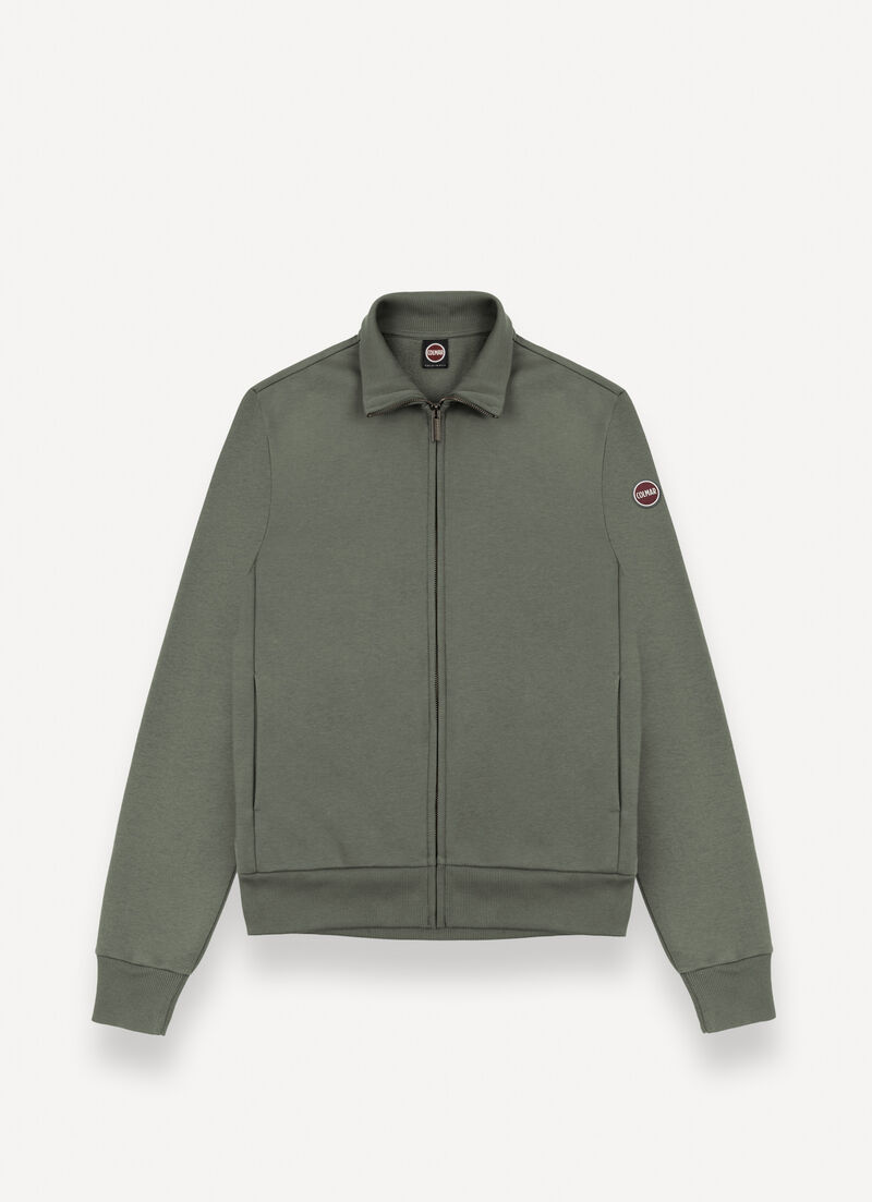 Cotton high-neck sweatshirt