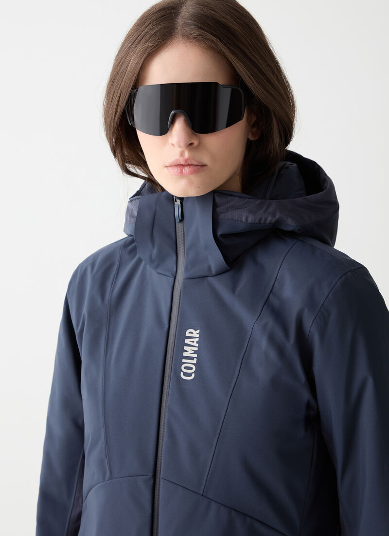 Two-fabric ski jacket