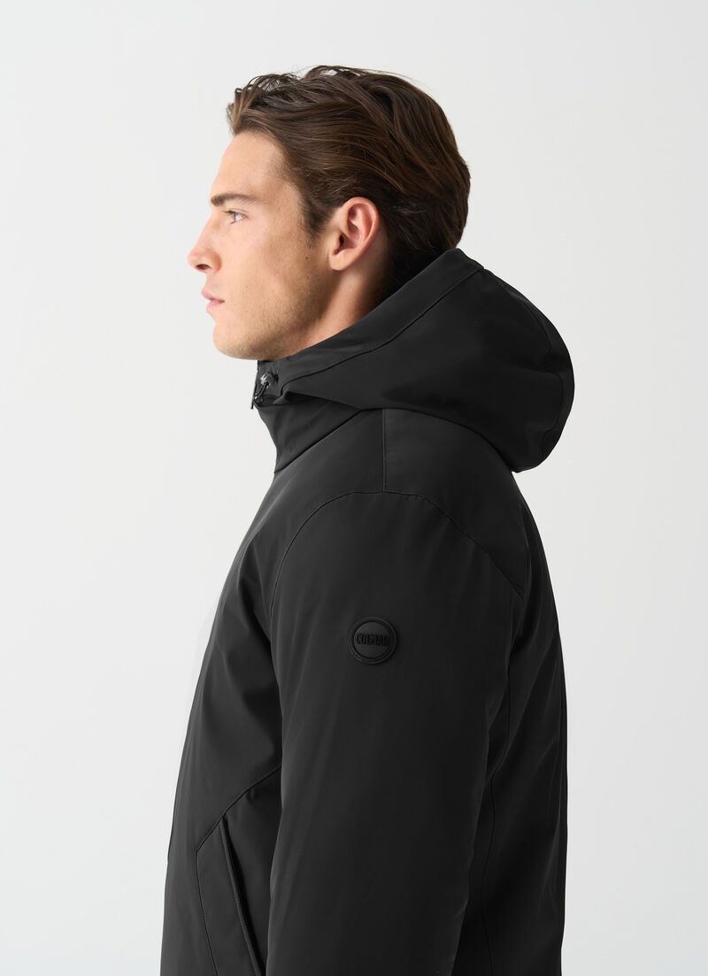 Reversible waterproof down jacket