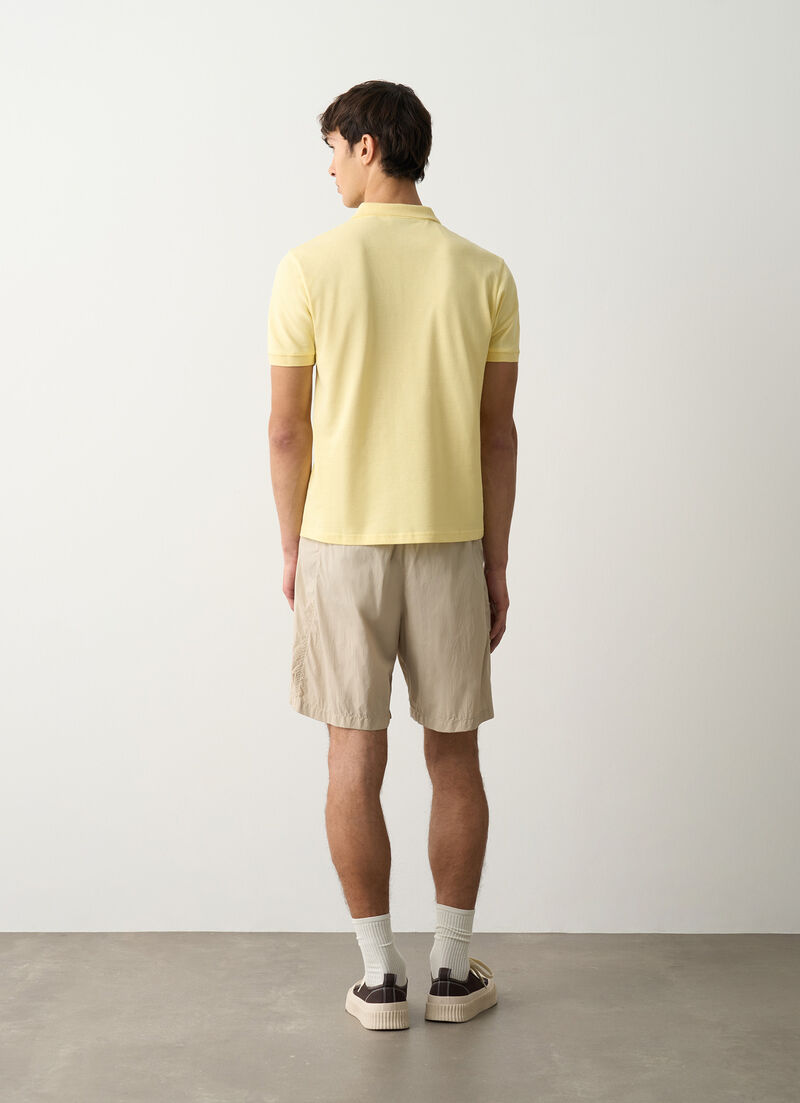 Piqué polo-shirt with ribbed trims