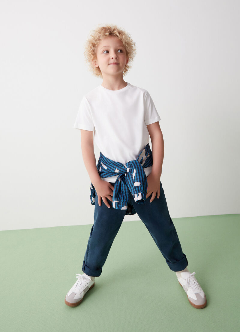 Short-sleeved jersey T-shirt