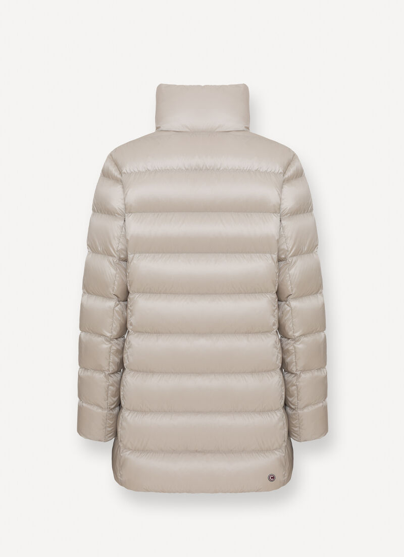 Long fitted down jacket