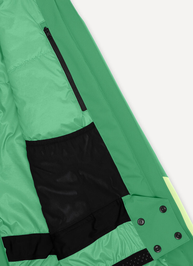 Ski jacket with ventilation zip