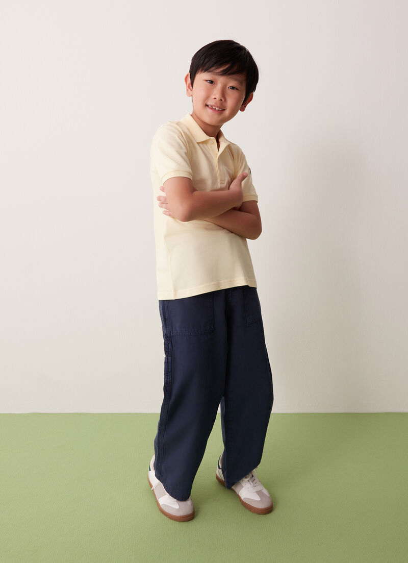 Cotton piqué polo shirt