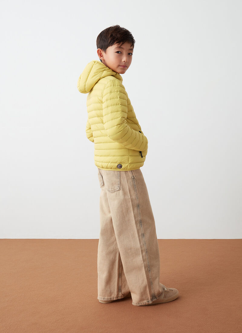 Autumn down jacket with hood