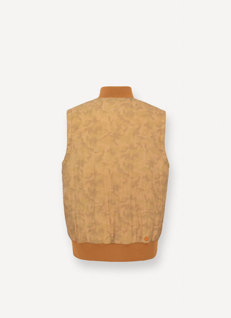 Camouflage down-padded gilet