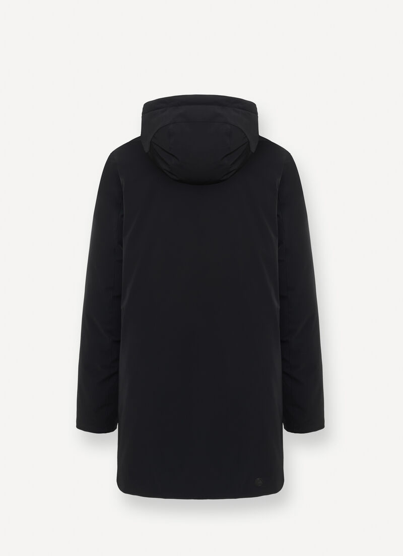 Long reversible waterproof down jacket