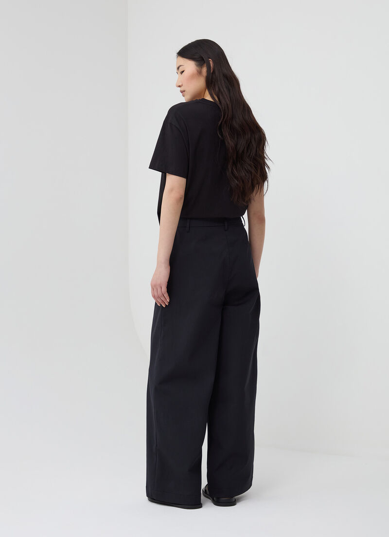 Easy care palazzo trousers with darts