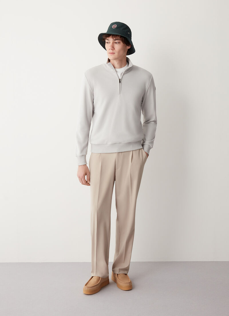 Casual half-zip sweatshirt