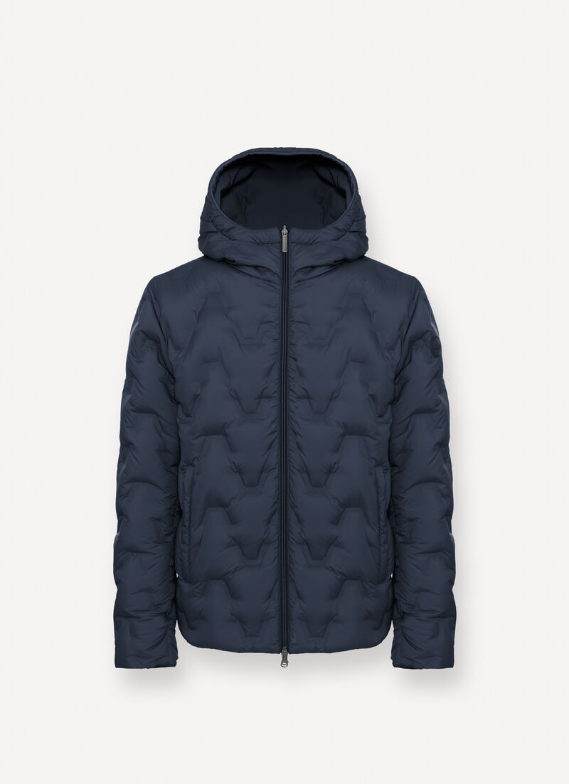 Reversible waterproof down jacket