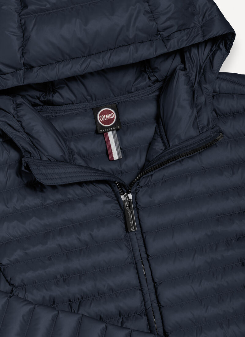 Light down jacket with hood