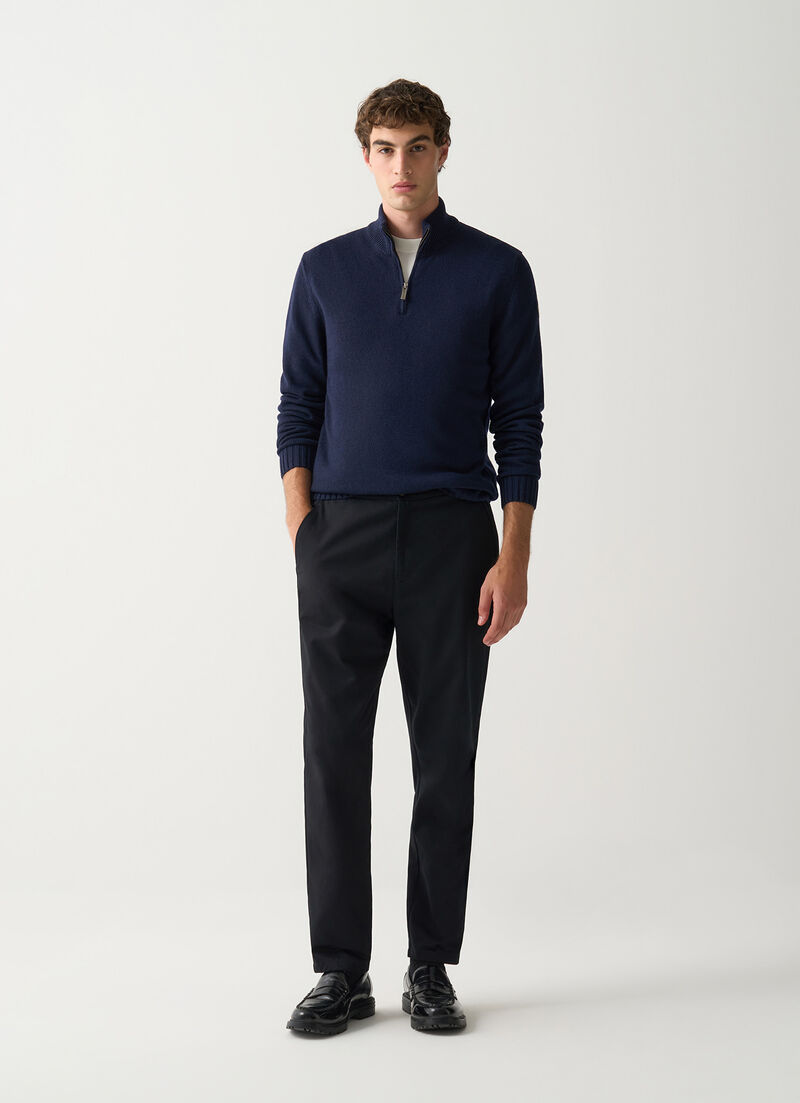 Branded half-zip pullover