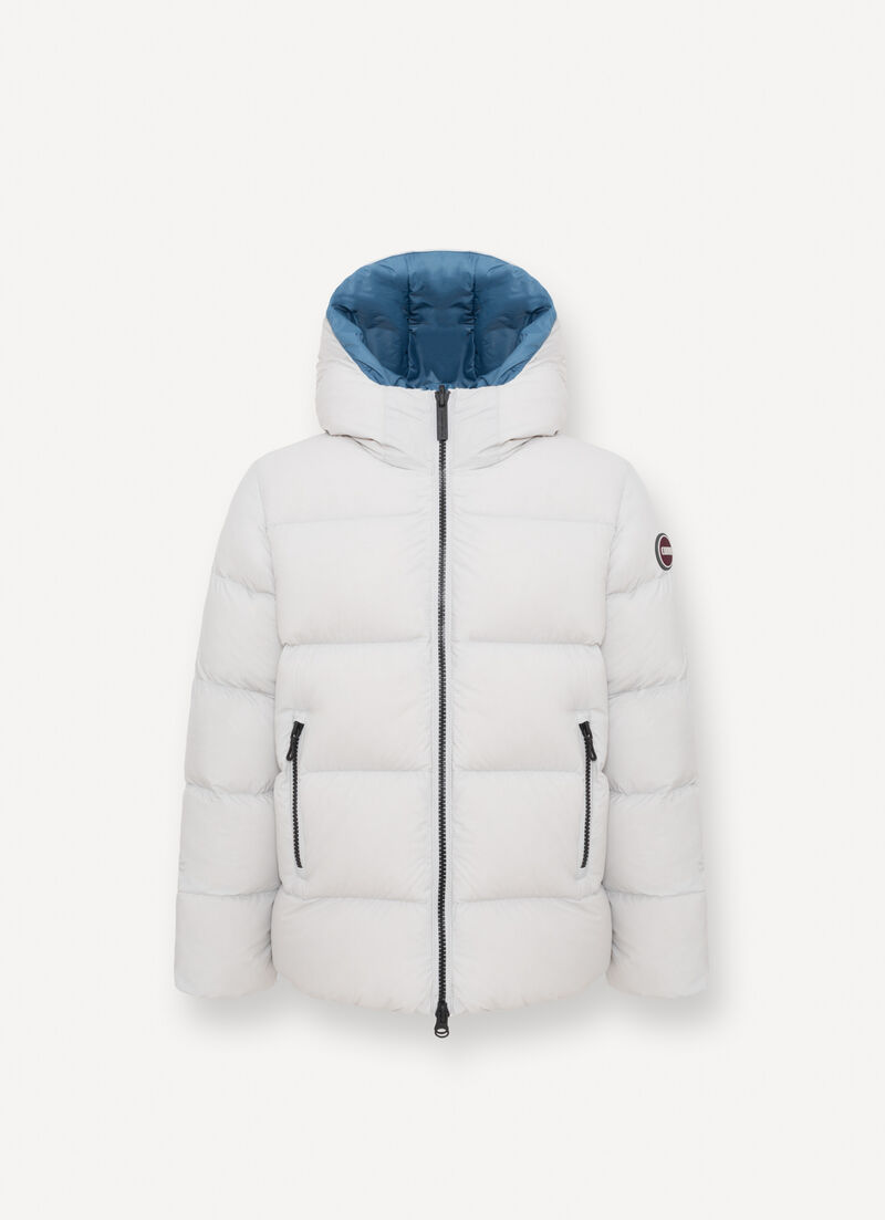 Reversible hooded quilted jacket