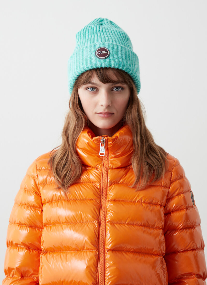 Oversized unisex hat with turn-up cuff