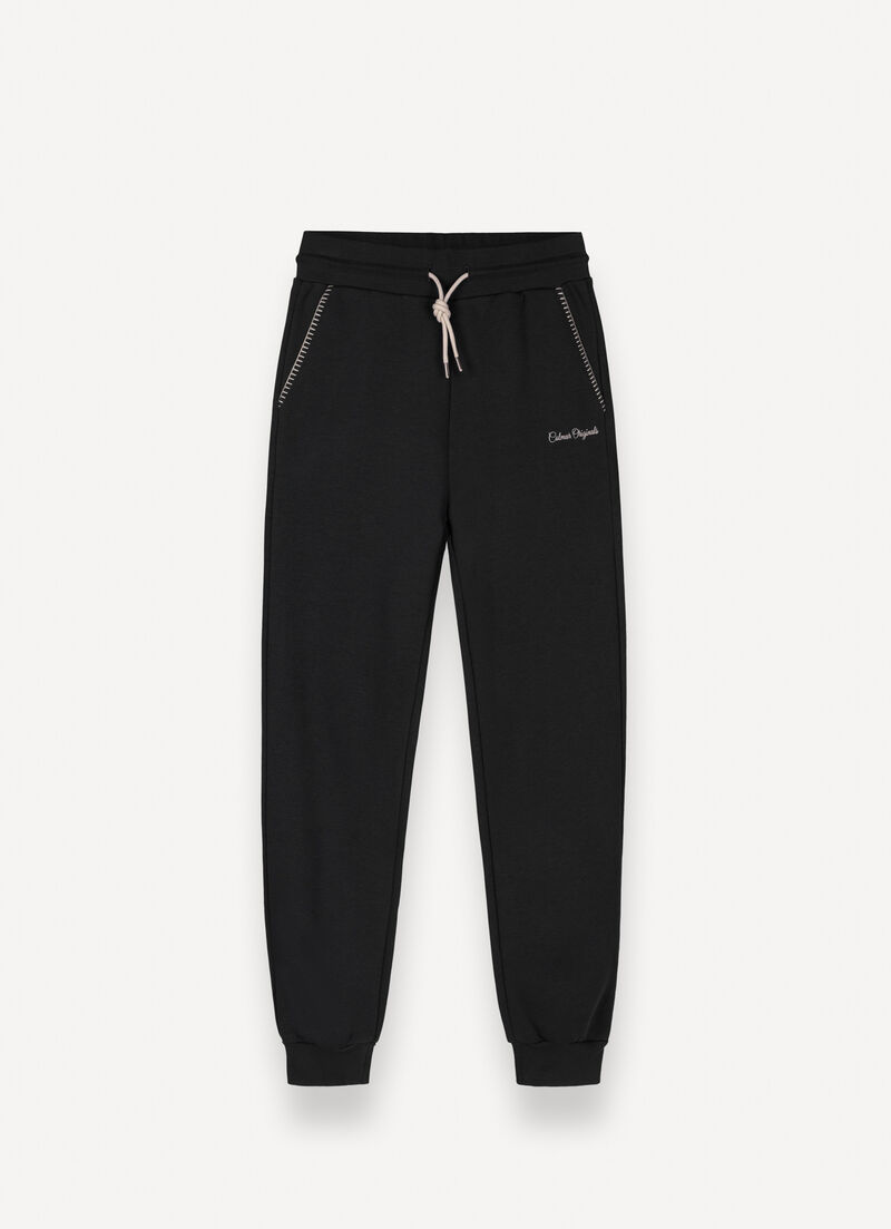 Tracksuit bottoms with embroidery