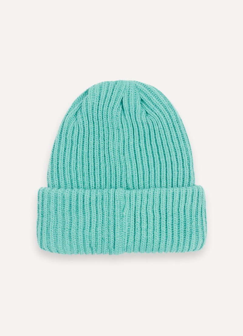 Oversized unisex hat with turn-up cuff