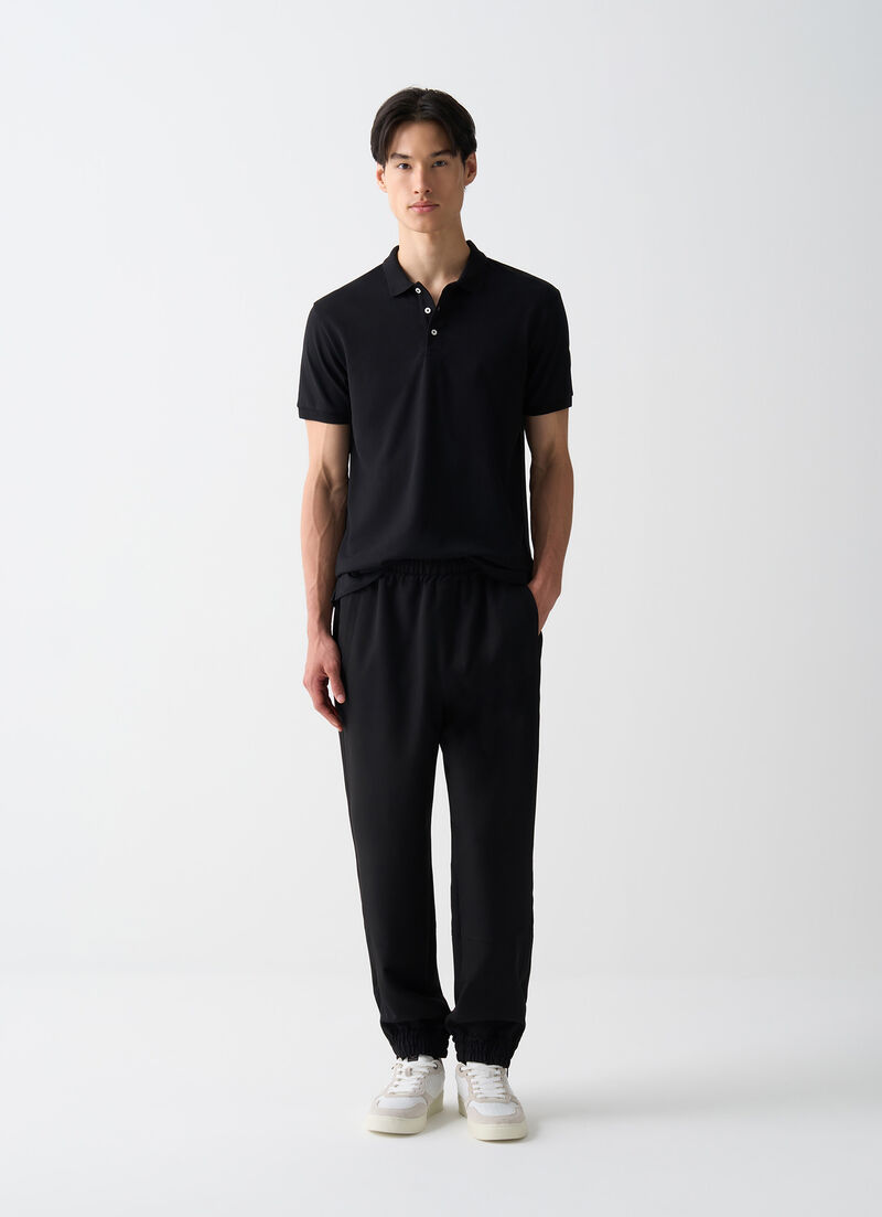 Cotton piqué polo-shirt