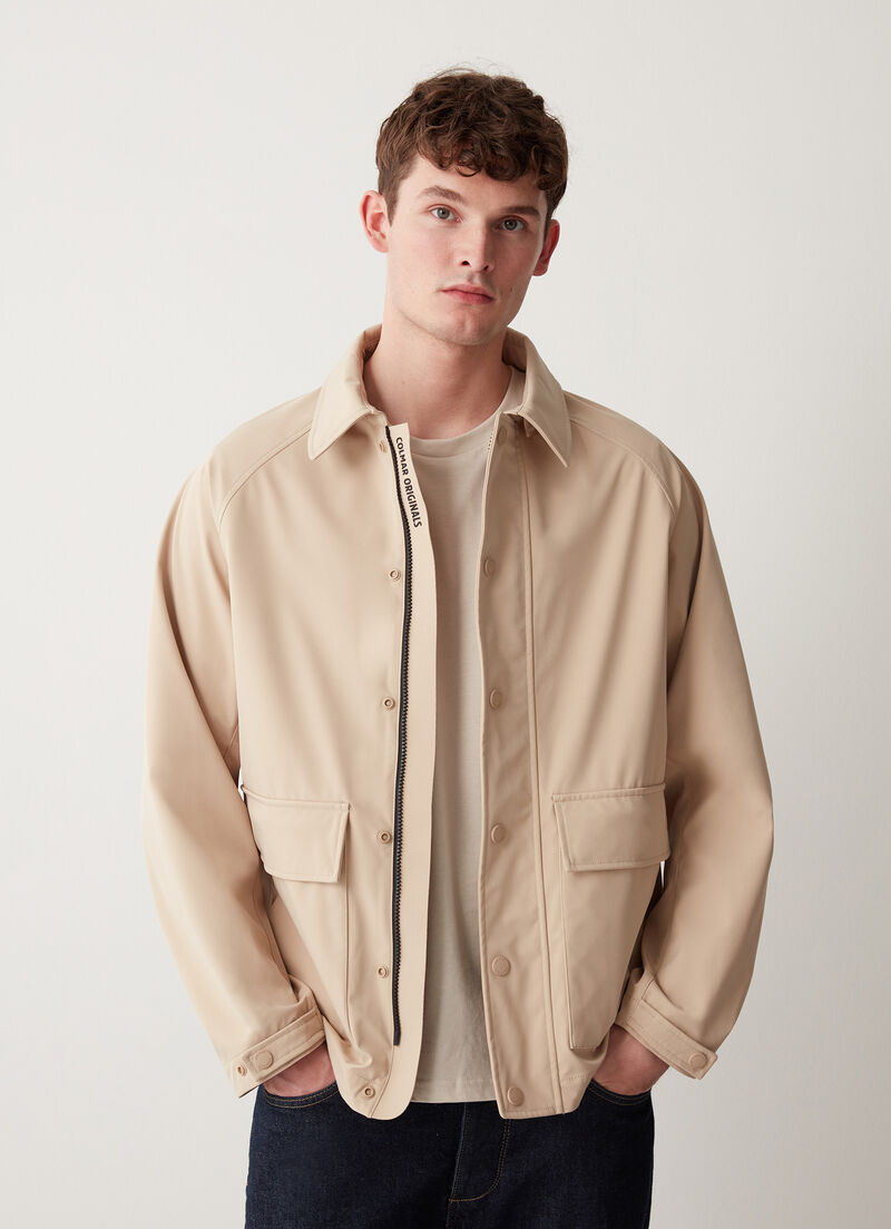 Softshell jacket with shirt collar