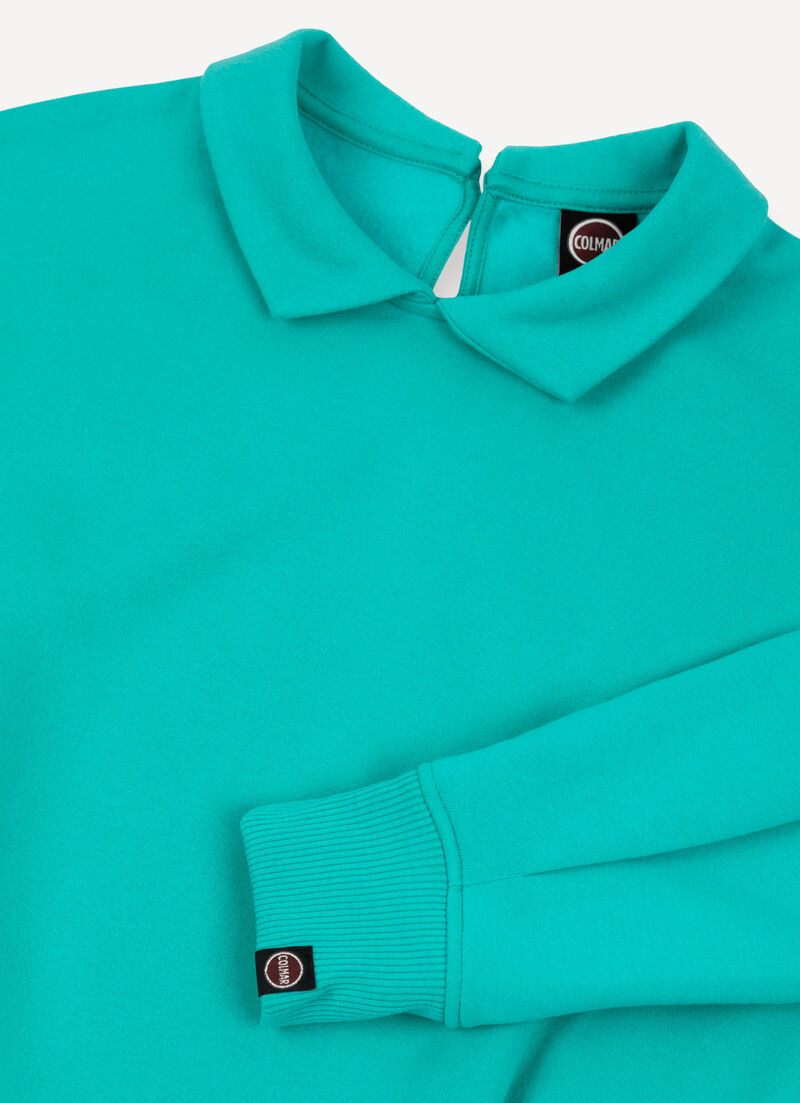 Sweatshirt with collar and darts