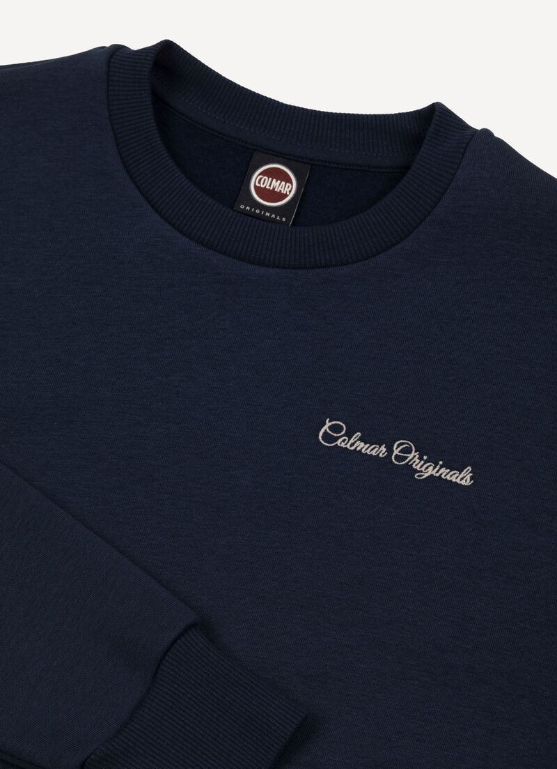 Cropped sweatshirt with embroidery