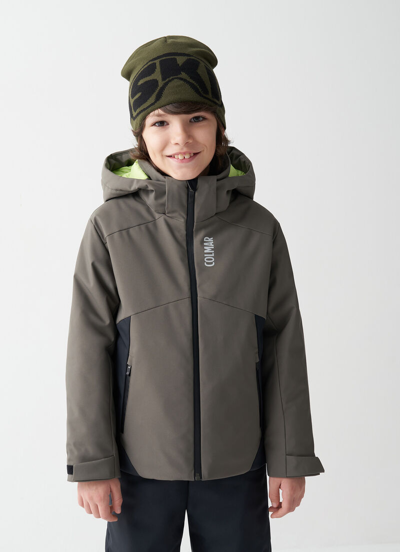 Boy's colour-block ski jacket